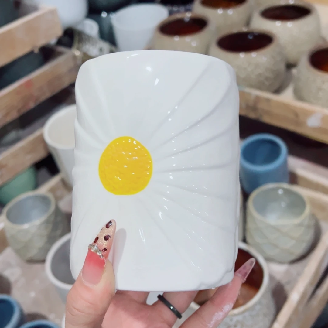 有孔，陶瓷花盆满10米包邮发货