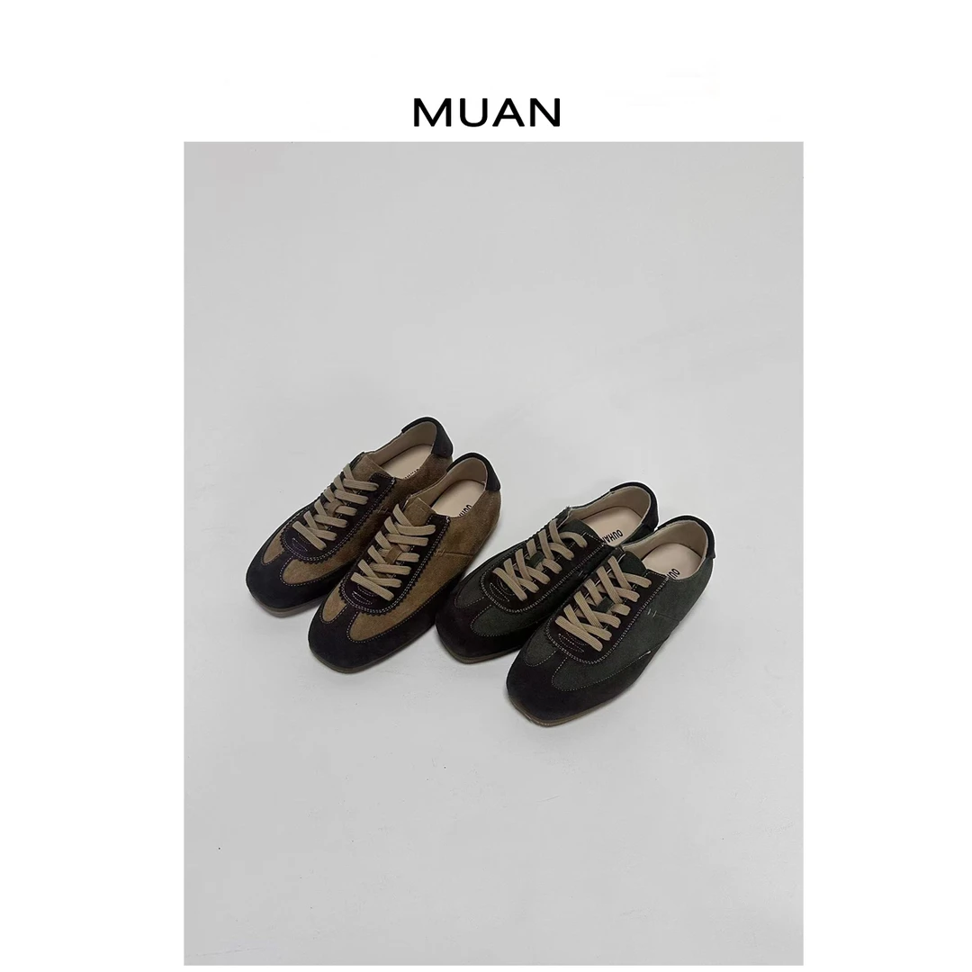 木岸MUAN：《格林德训鞋》定制高级简约拼色复古百搭运动鞋LL-2M052