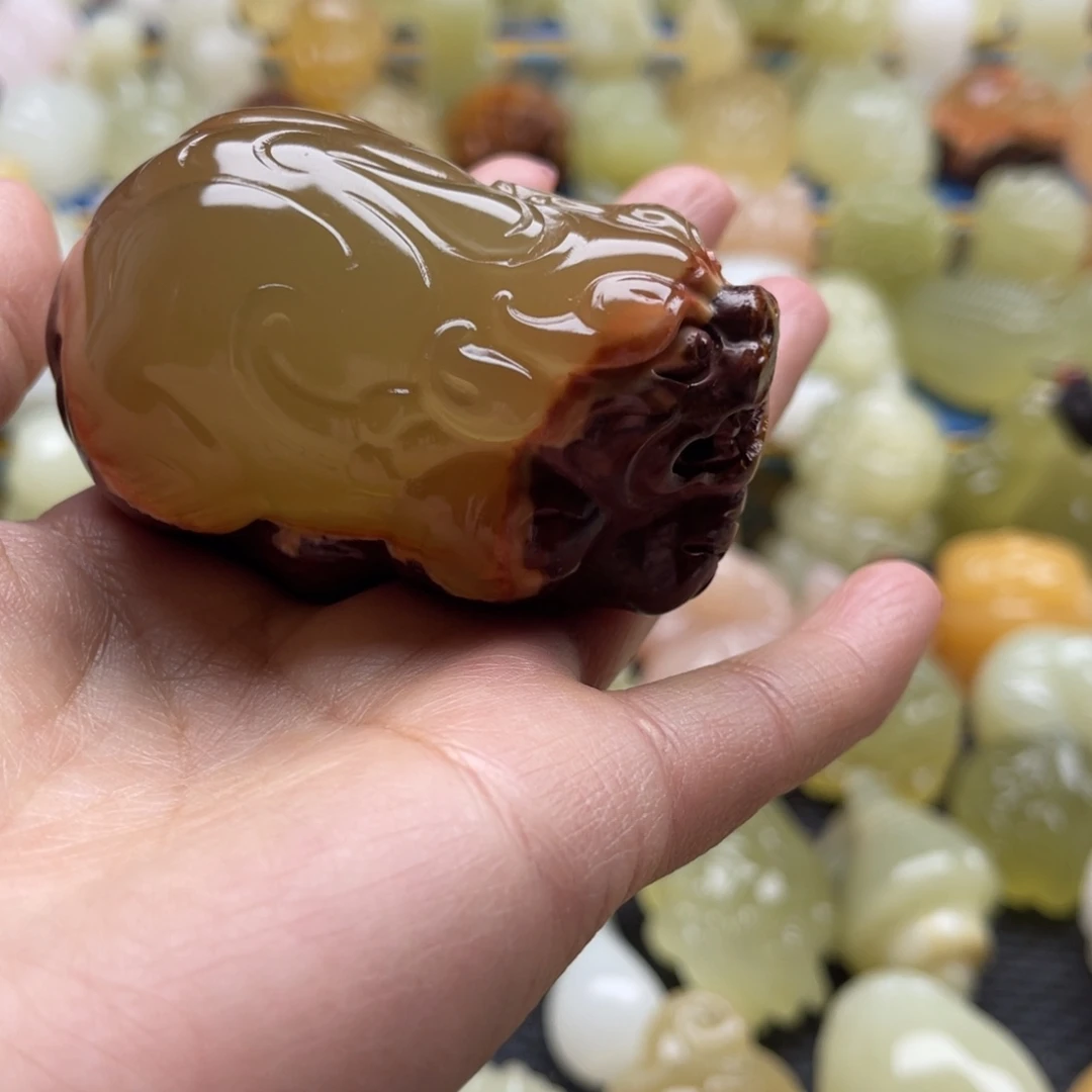 娟***语天然雕刻桌面小摆件