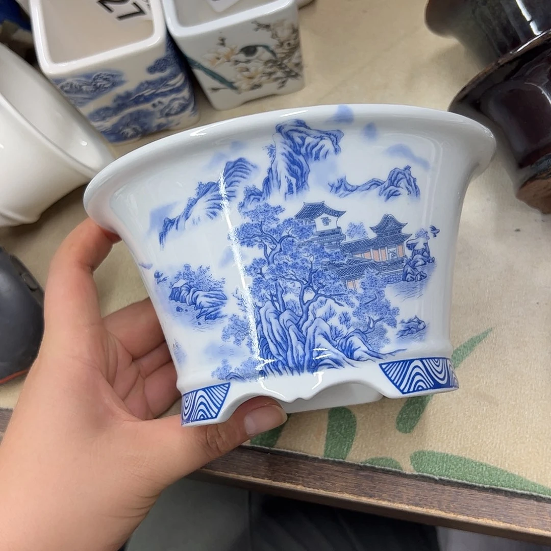 紫砂花盆490号瑕疵15/8cm