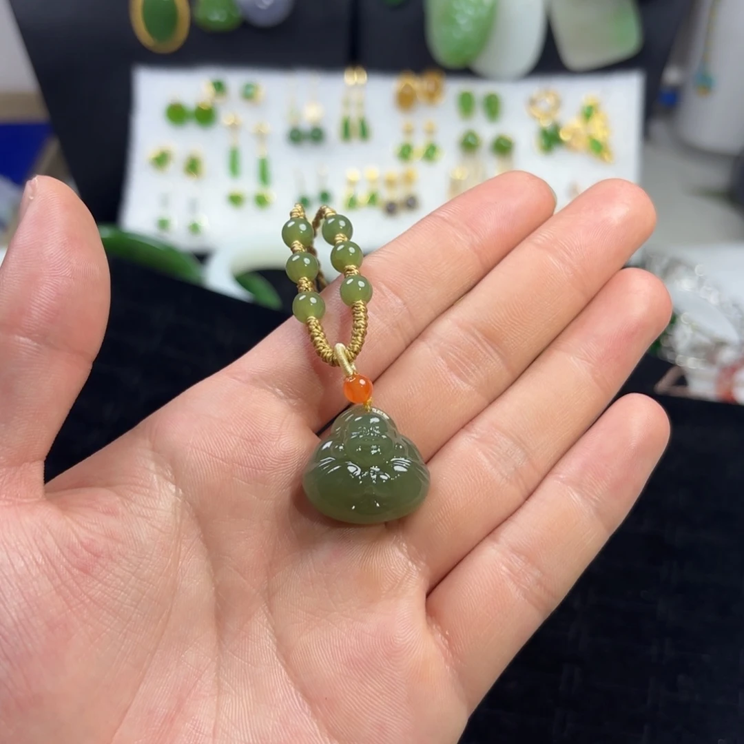 和田玉未镶嵌吊坠(不含链)