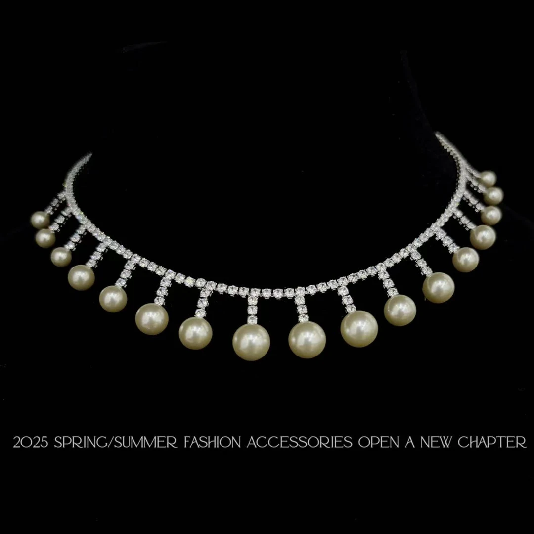 铜合金项链 镀K金 2025款C9230【宫廷珠流苏】BOBAOLI 项链