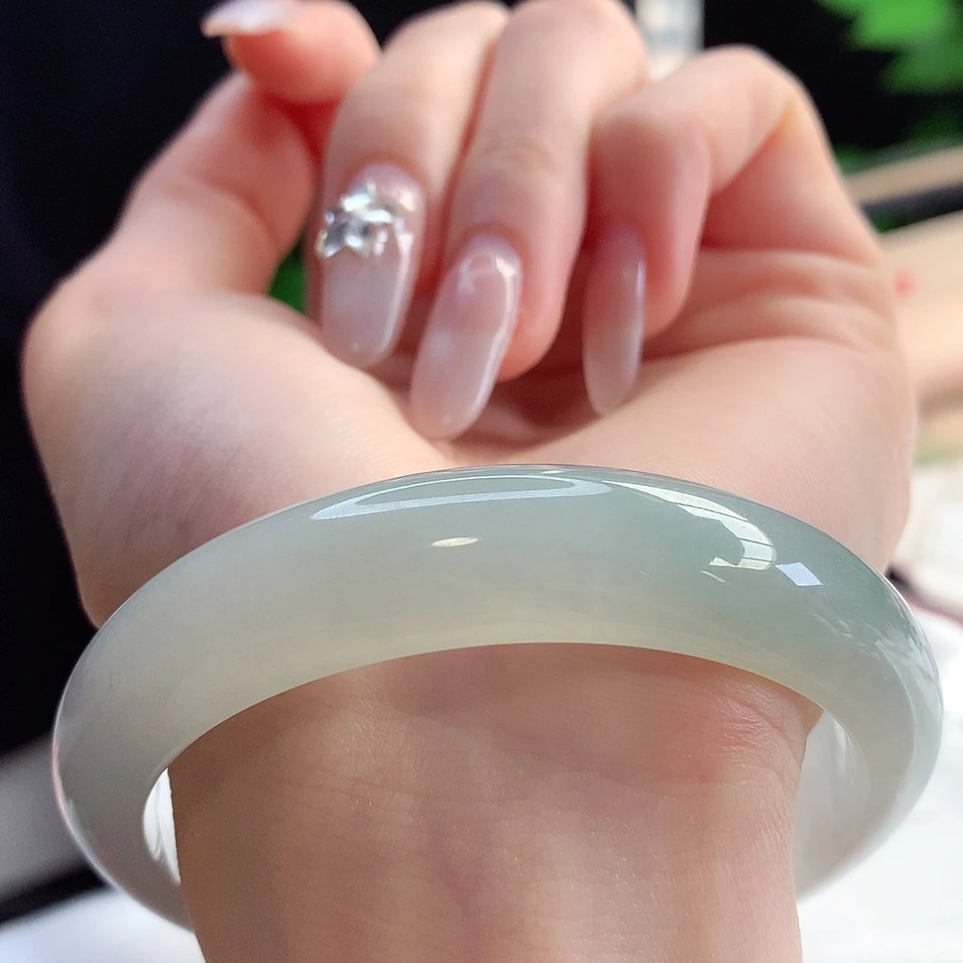 未镶嵌手镯翡翠天然A货翡翠58-59冰糖雪梨温柔大姐姐14号