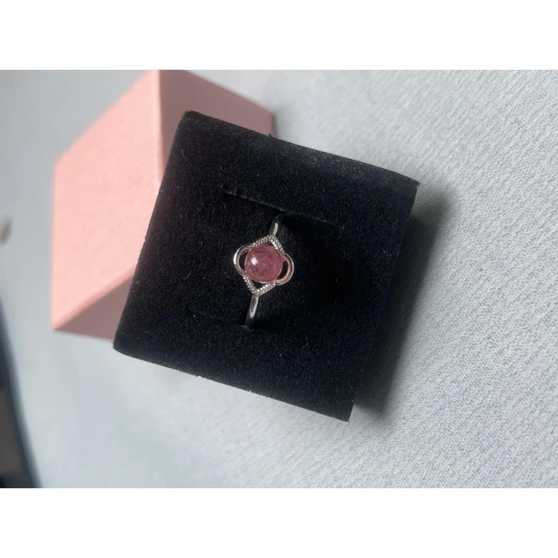 草莓晶粉晶戒指263 多样性发货任发其一