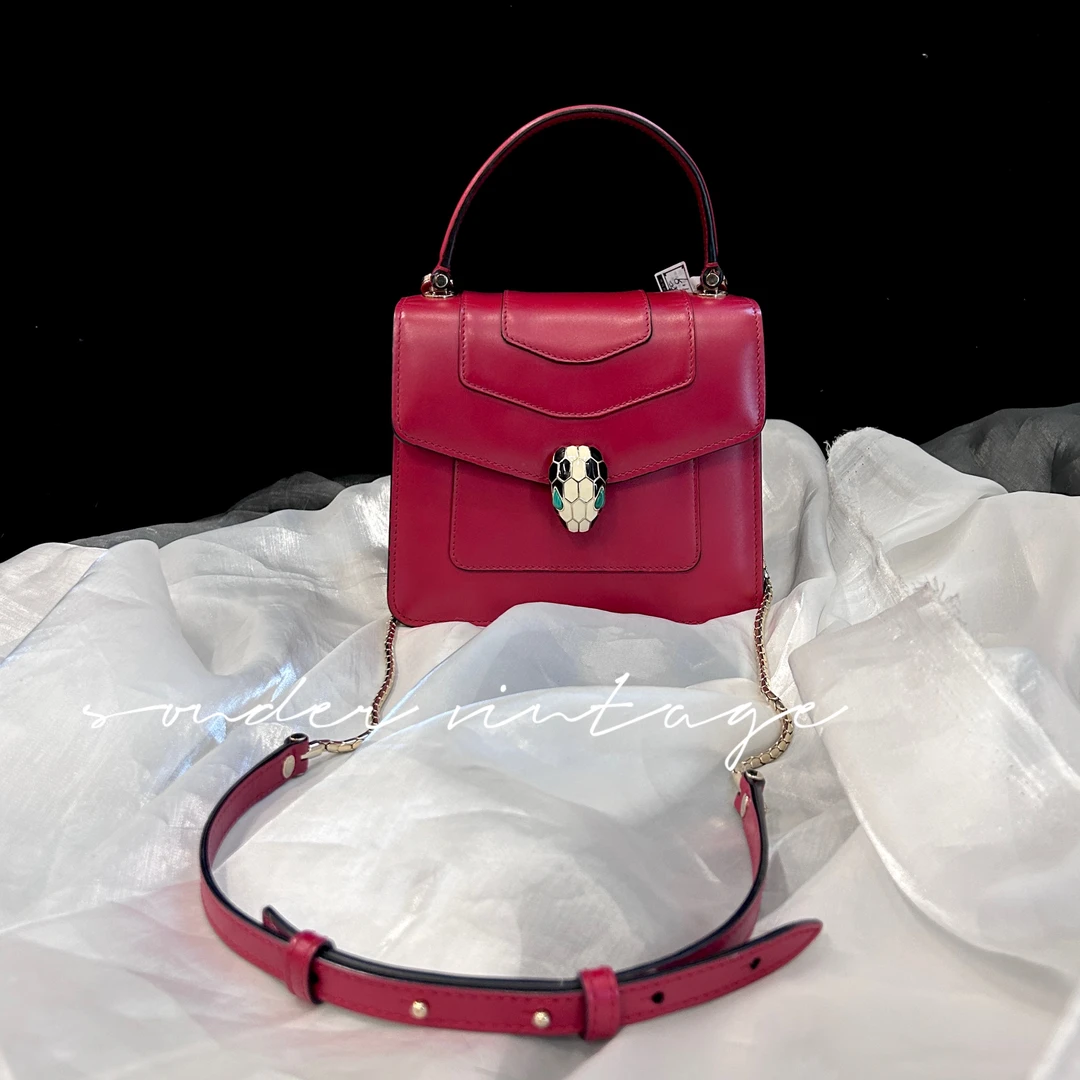 95新 BVLGARI/宝格丽 宝格丽风琴斜挎包