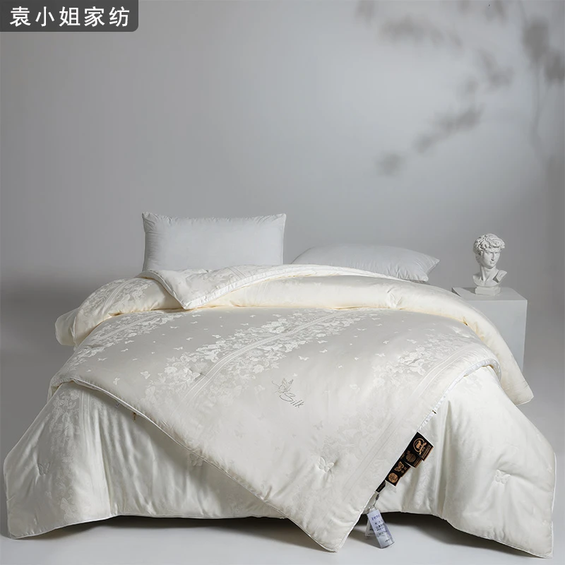 高端子母被蚕丝羊绒被芯春秋被子加厚轻盈柔软透气双人被胎