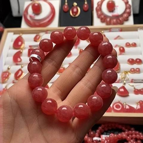 菱锰矿（红纹石）手绳未镶嵌