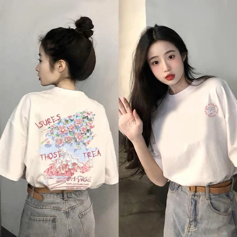 女童t恤短袖夏装纯棉中大儿童韩版百搭2025潮款时尚小女孩上衣服