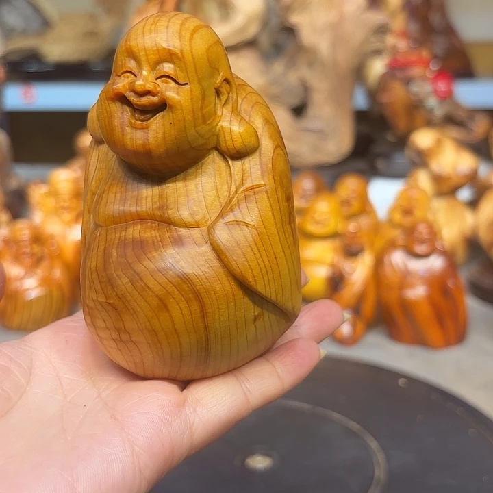柏木太行崖柏弥勒佛