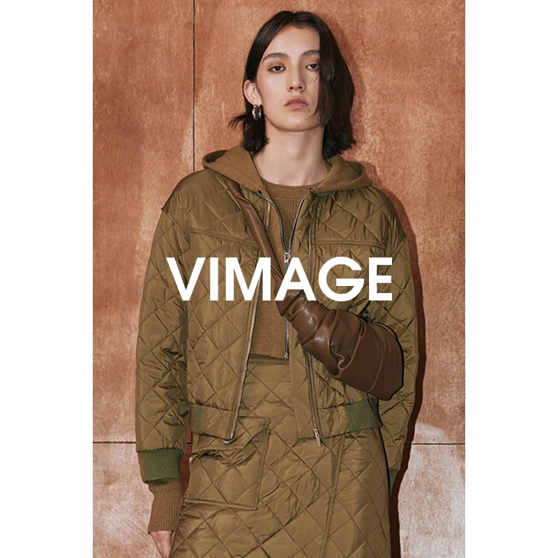 VIMAGE纬漫纪冬季新款百搭修身显瘦棉娄短外套V2010601