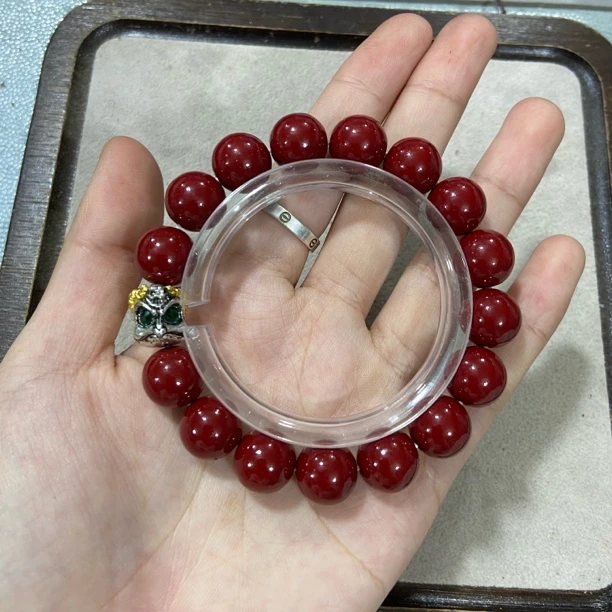 含辰砂工艺品C220辰砂卡1.2大鹏鸟单圈手串