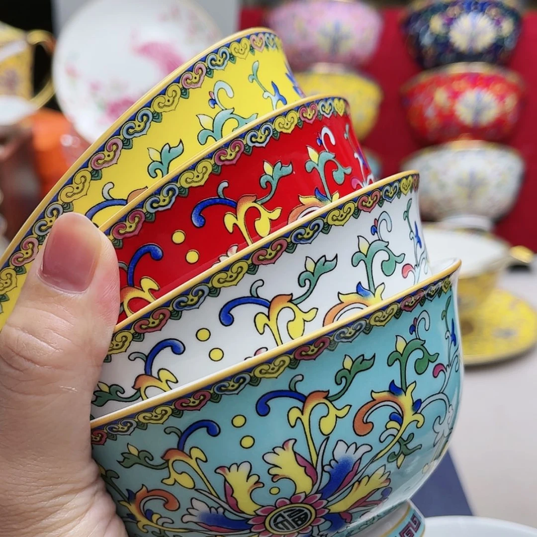 【闪购商品】珐琅4.5寸4个………………