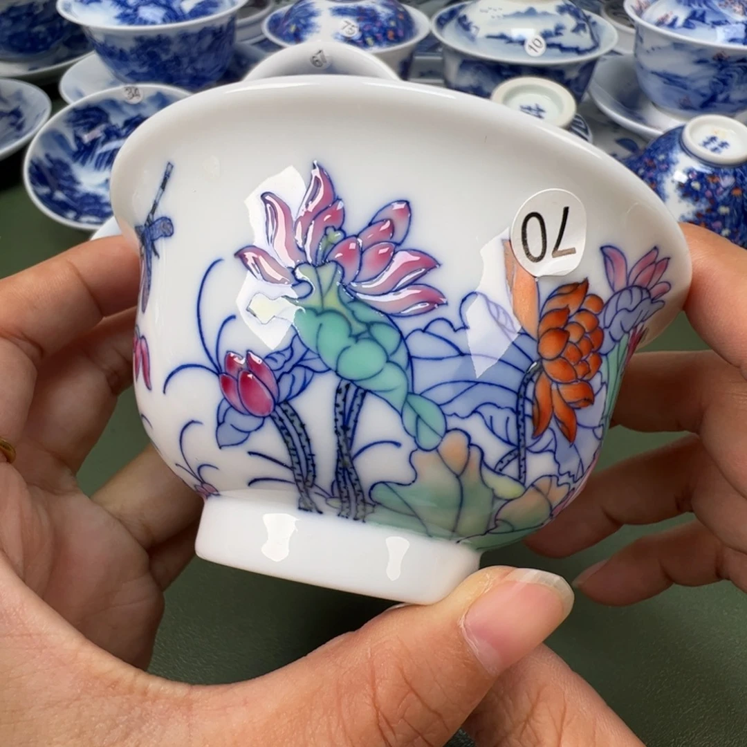 陶瓷景德镇纯手工纯手绘茶具木木70