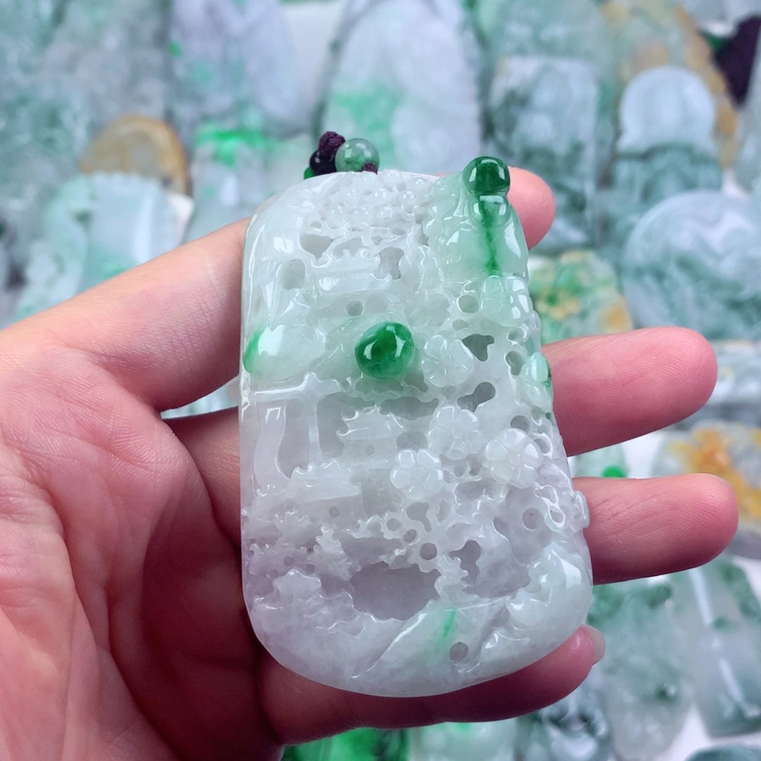 翡翠未镶嵌吊坠(不含链)