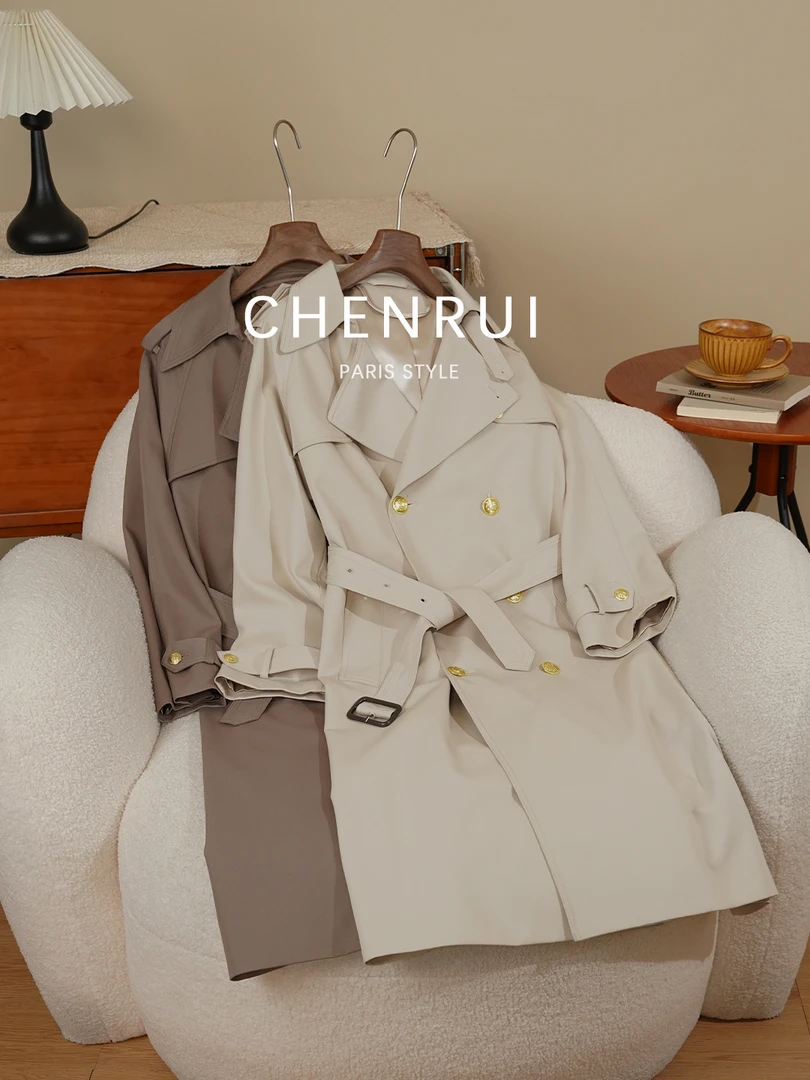 2025新款气质百搭曼彻斯特风衣女士6700