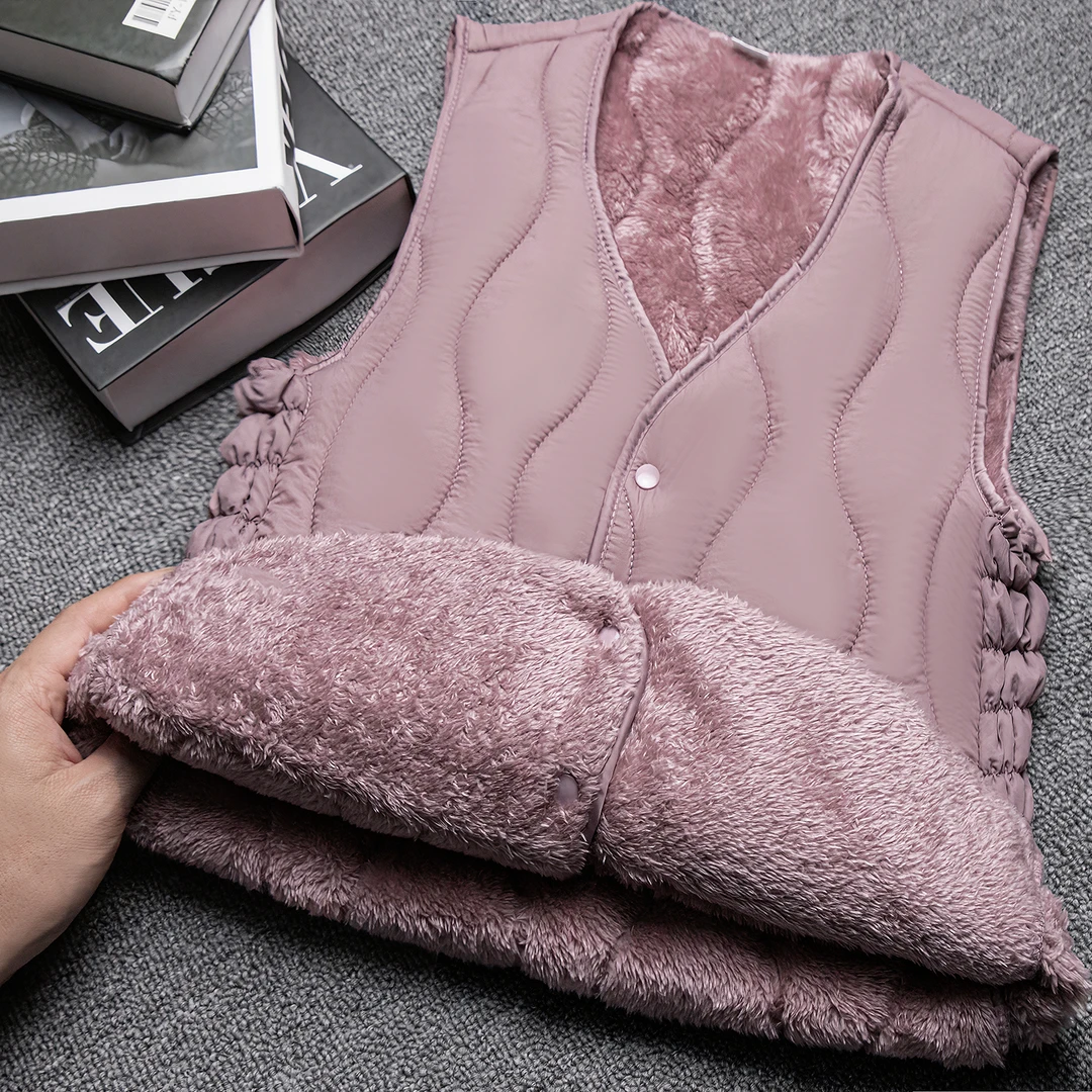 小红薯笔记爆款贴身棉马甲女秋冬加厚羊羔绒2025新款加绒保暖背心