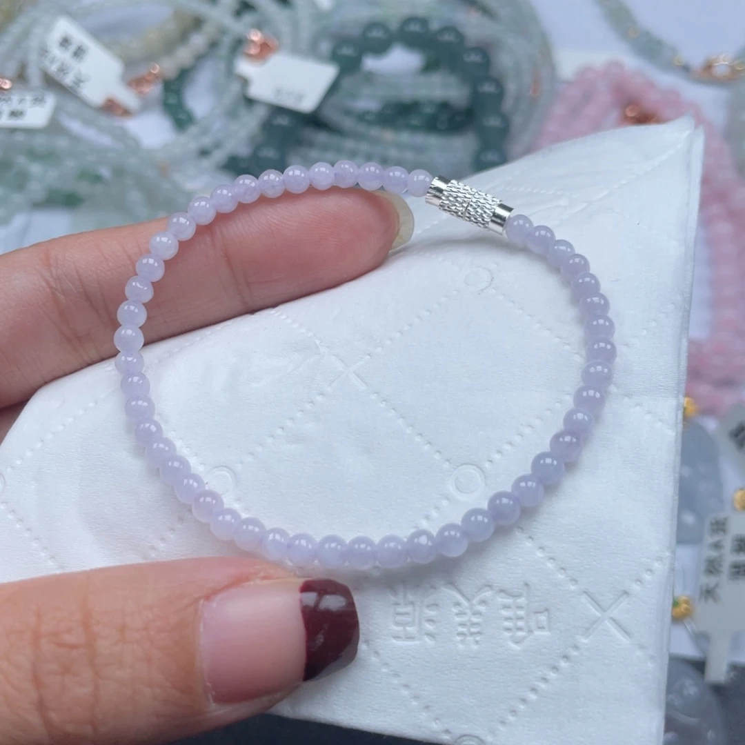 翡翠手链未镶嵌纯天然a货缅甸翡翠包邮