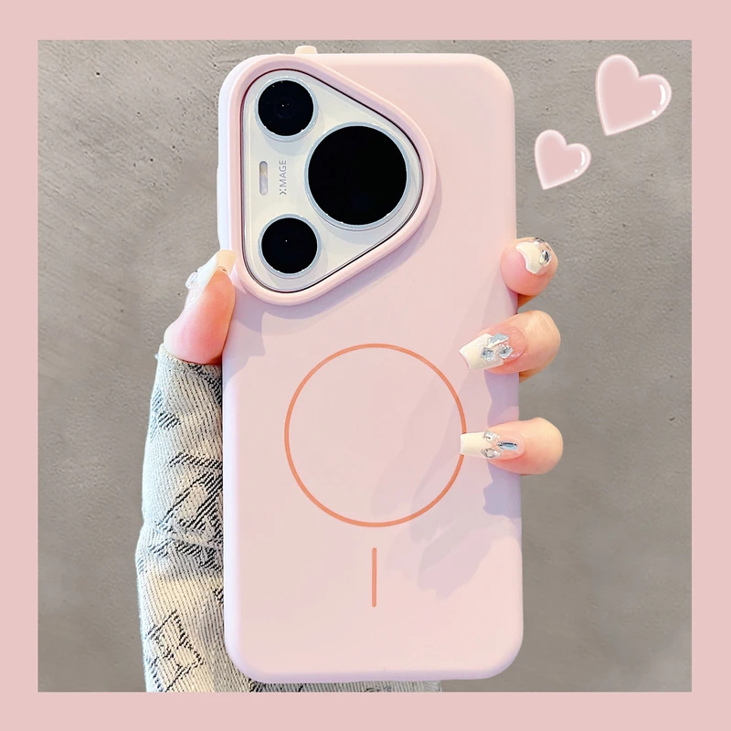 适用华为pura70pro+新款手机壳情侣简约莫迪兰粉Pura80Ultra液态