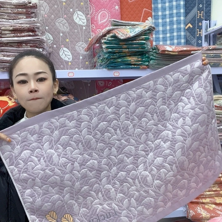 棉紫色小树叶纯棉