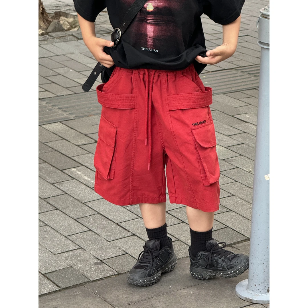 THE LUHAN 【伦敦街头】百搭夏季薄款工装潮流多口袋儿童短裤24118