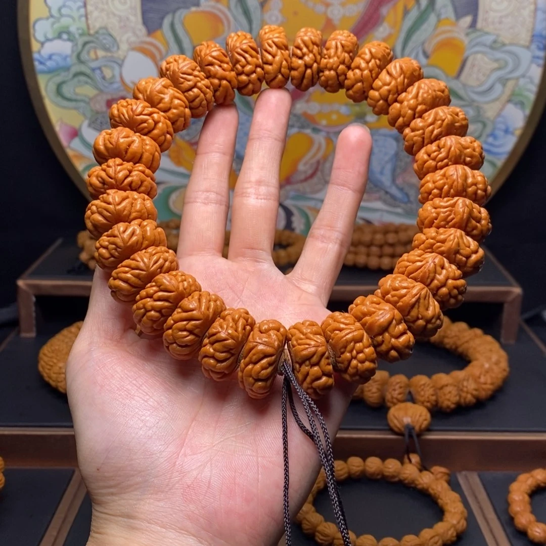 手串桃核龙纹桃核豹子头