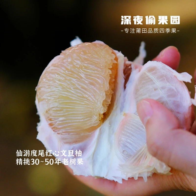 （顺丰包邮）莆田仙游度尾正宗红心文旦柚30年老树果新鲜采摘现发