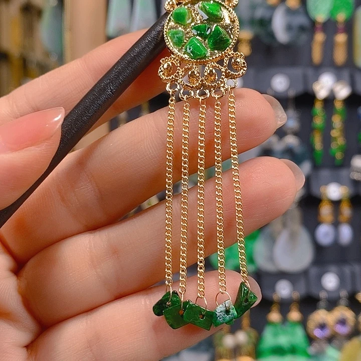 翡翠未镶嵌耳饰翡翠