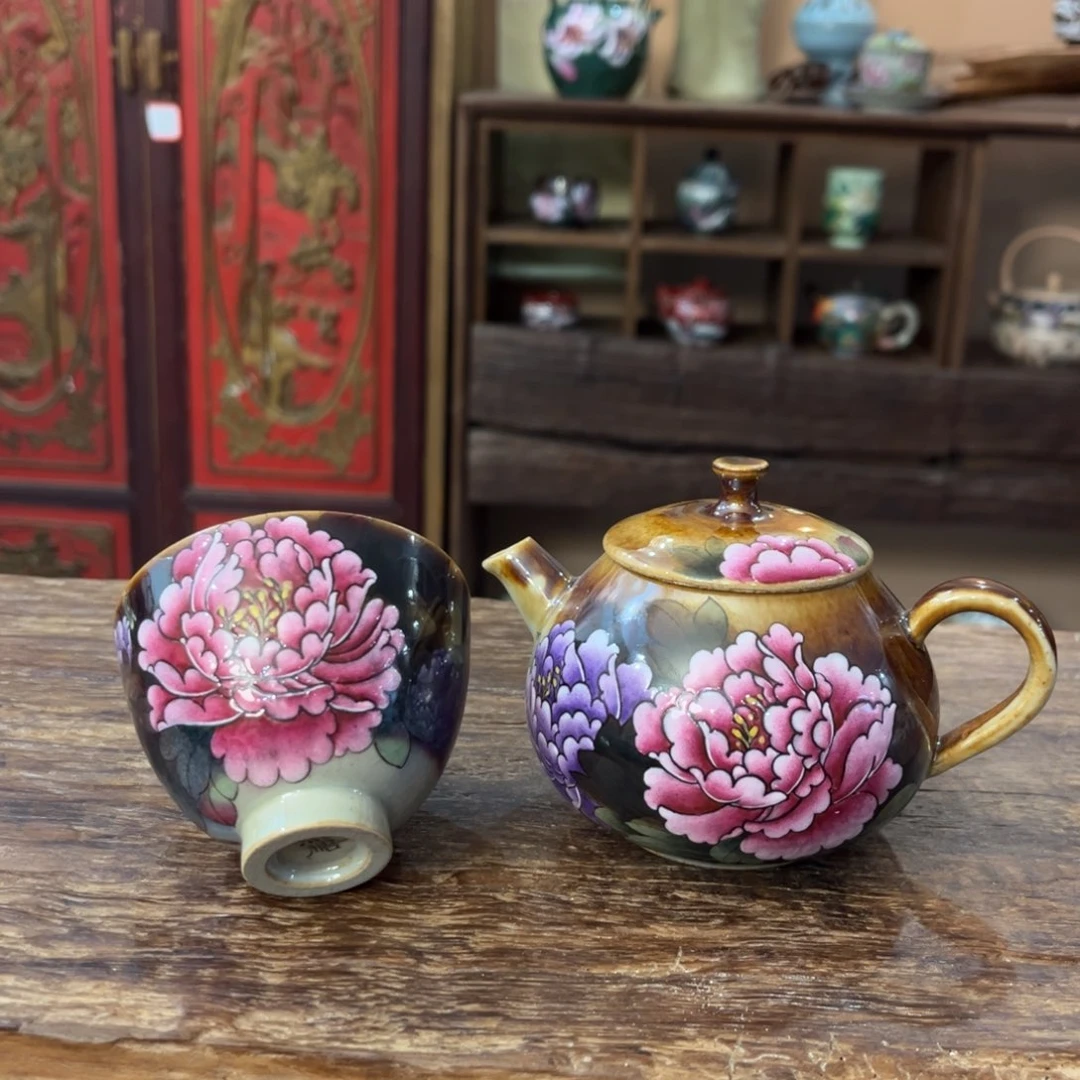 柴烧手工手绘陶瓷