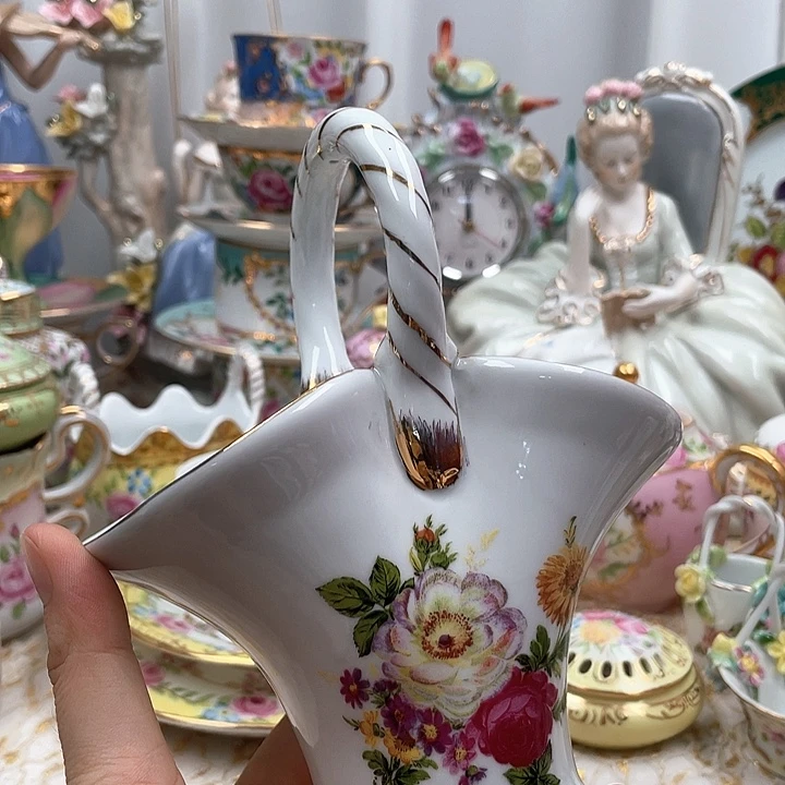 杯碟陶瓷摆件陶瓷微瑕