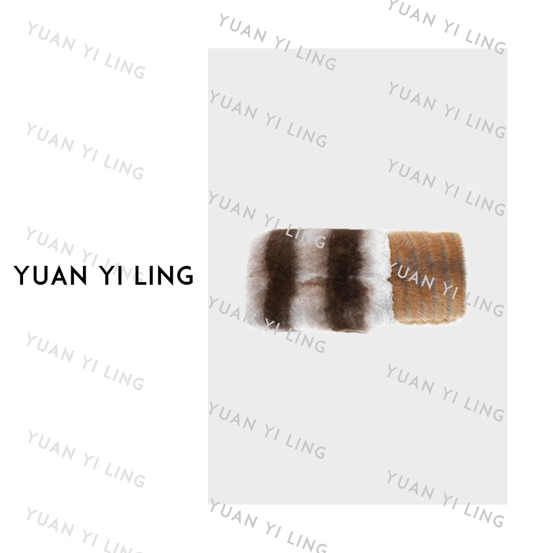 【出片神器】25秋冬青根貂拼接獭兔百搭出片围巾0800