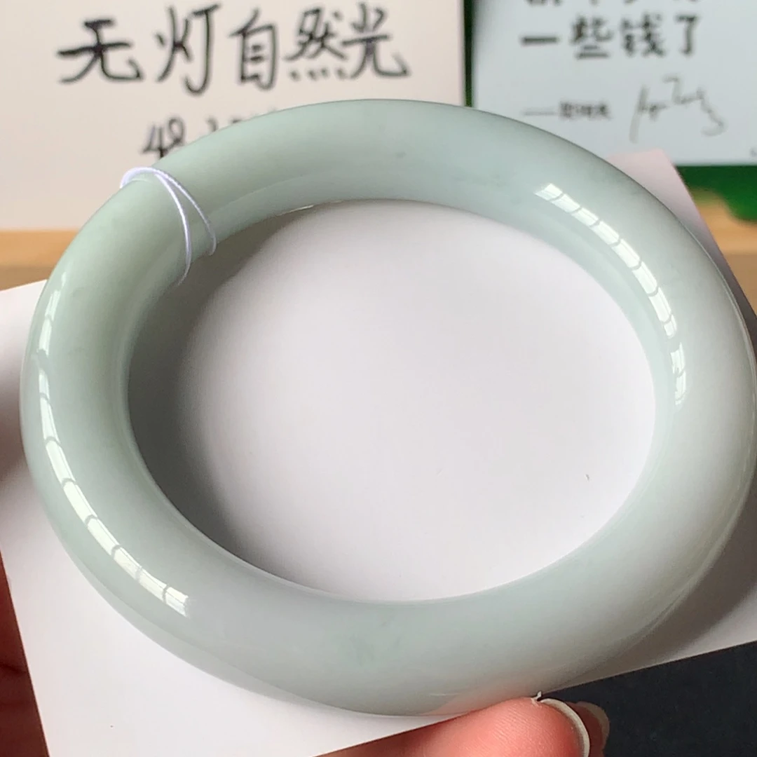 漓***花翡翠未镶嵌手镯59.9-12.3-11.7