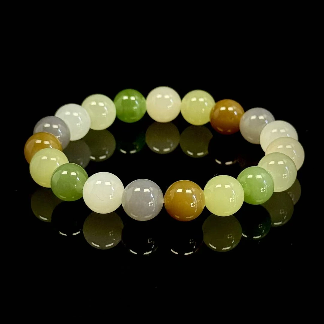 珍藏级 和田玉 冰多宝圆珠手串 10mm  Y307