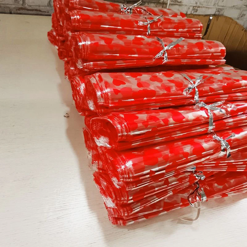 加厚1.8丝红心袋装元宝打包袋OPP印心形包装塑料袋透明防尘袋子