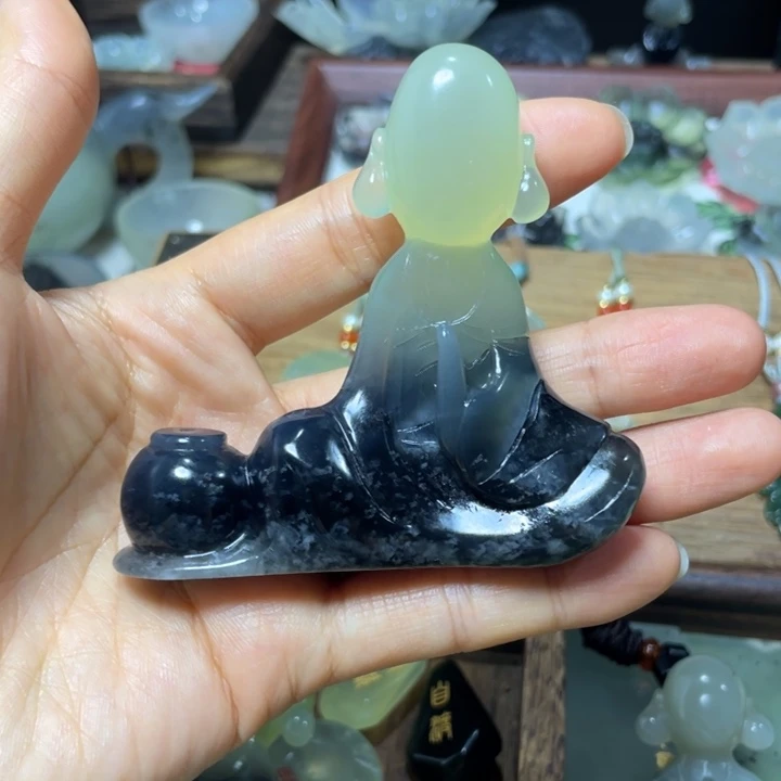 ༄***༅蛇纹石玉未镶嵌吊坠 吊坠 岫玉 岫玉 冰透