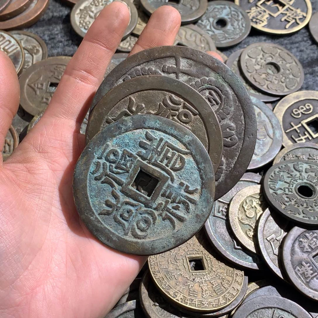 铜手*花钱手工翻砂铸造现代工艺品