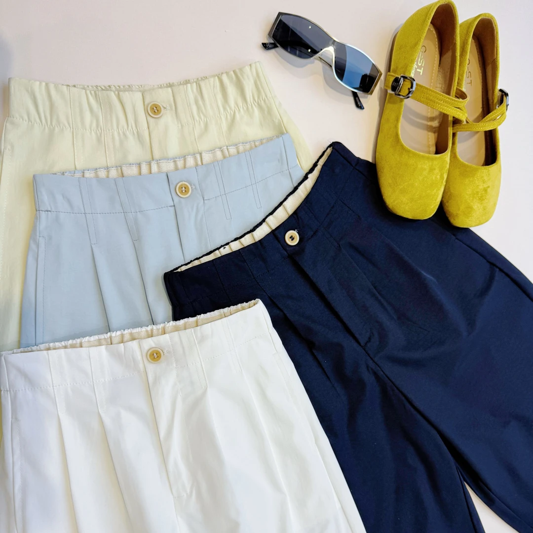 夏季防晒直筒裤UPF50+高腰显瘦拼接花边九分裤