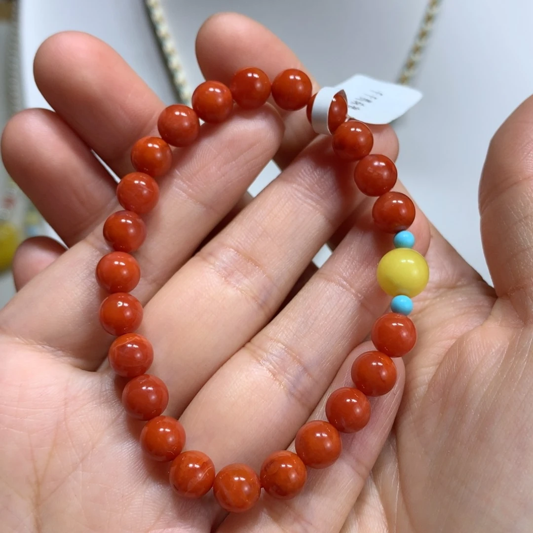 南红玛瑙手链未镶嵌7m m