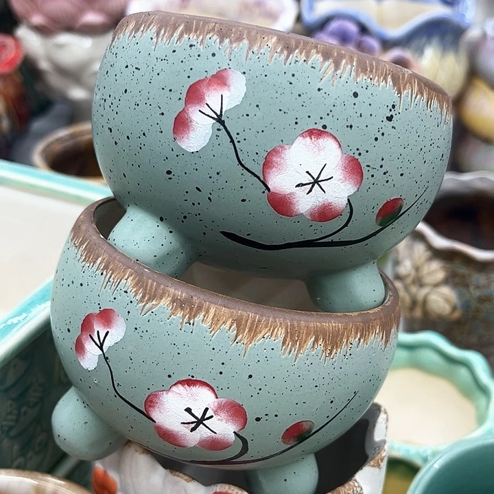 多肉绿植陶瓷花盆，有空，9.9包邮