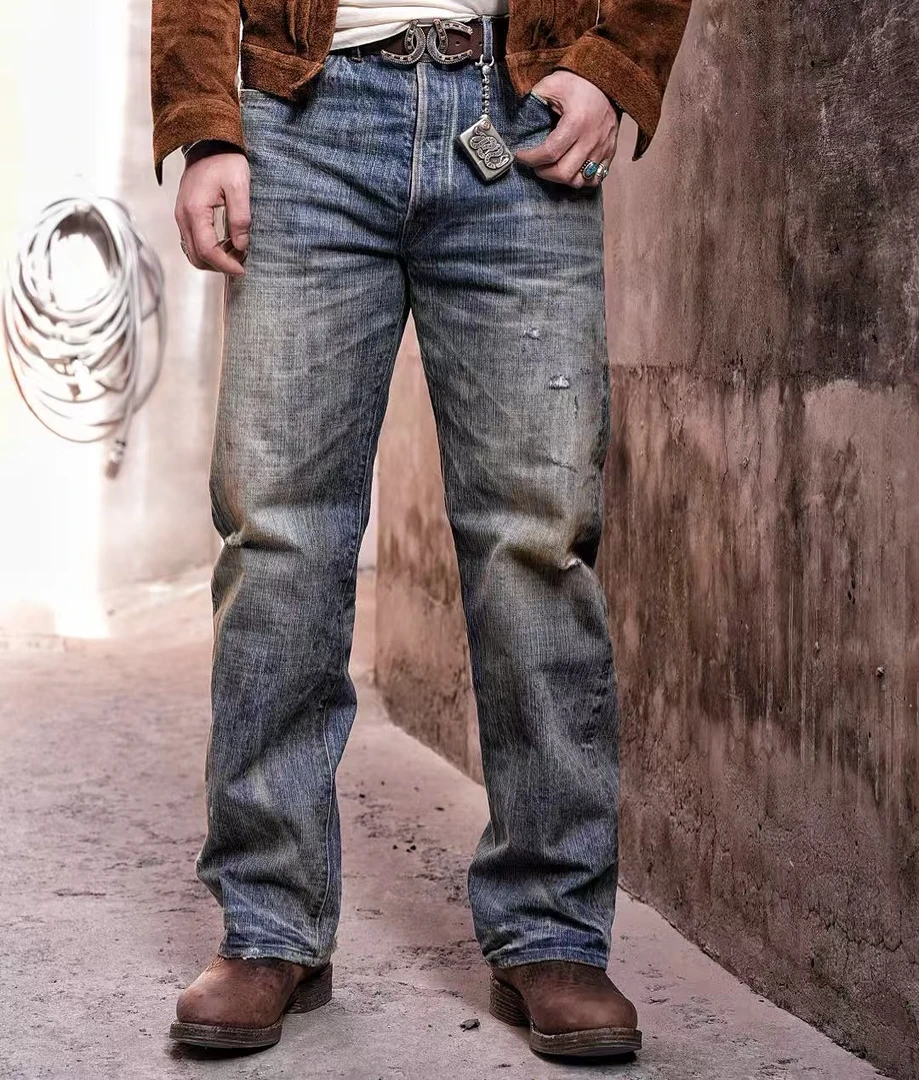 TRADBAND牛王牛仔裤，15.4oz日本冈山粗砂定制布