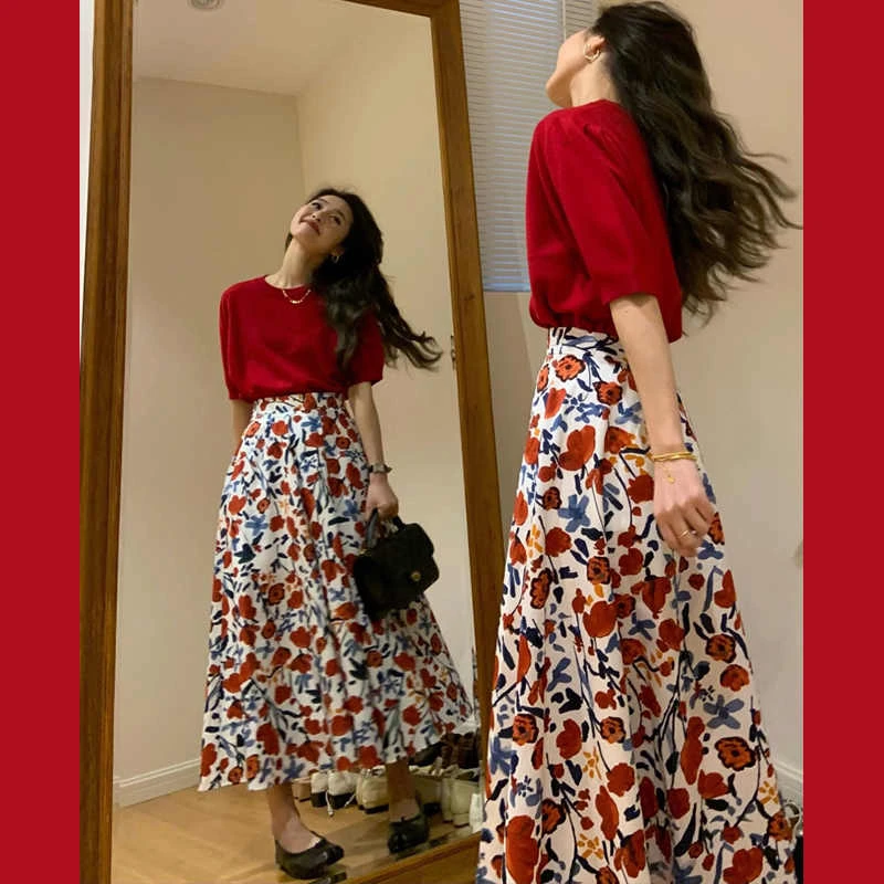 【浅浅专属】2025新款春夏高级感女装气质显瘦上衣时尚半身裙两件套