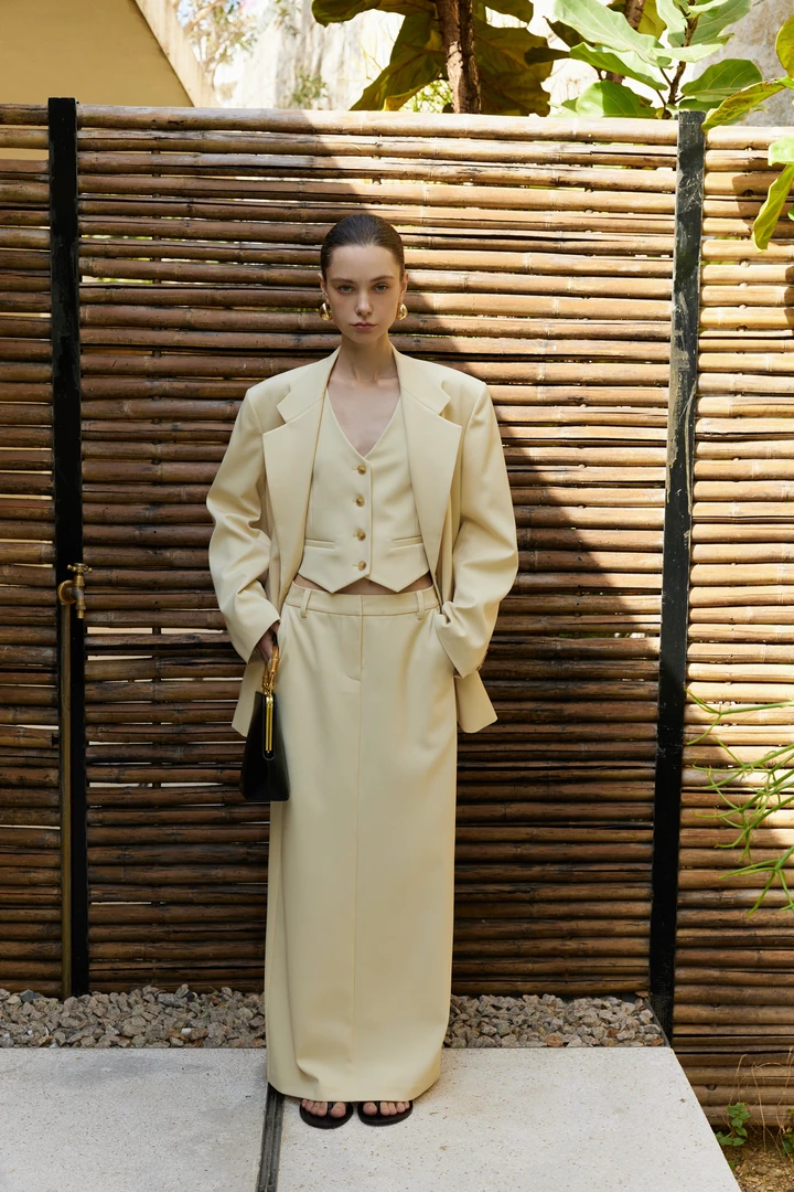 东京私服西装三件套套装极简高腰通勤新款女早春裙装  240372