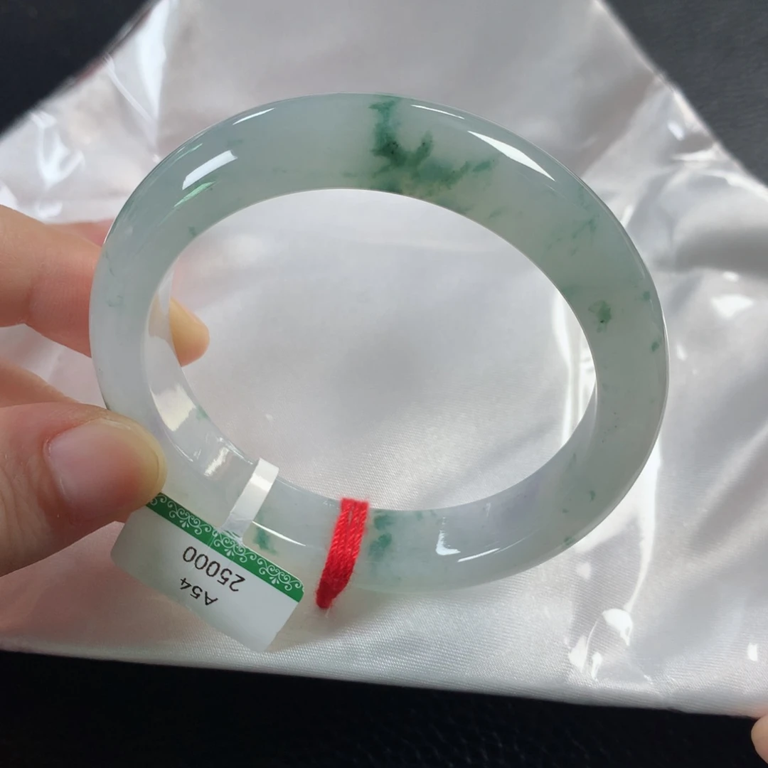 翡翠手镯未镶嵌缅甸天然翡翠手镯54圈口