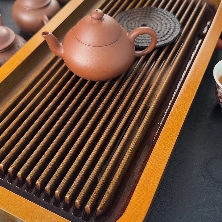 紫砂茶壶红皮龙梨形容量120cc111
