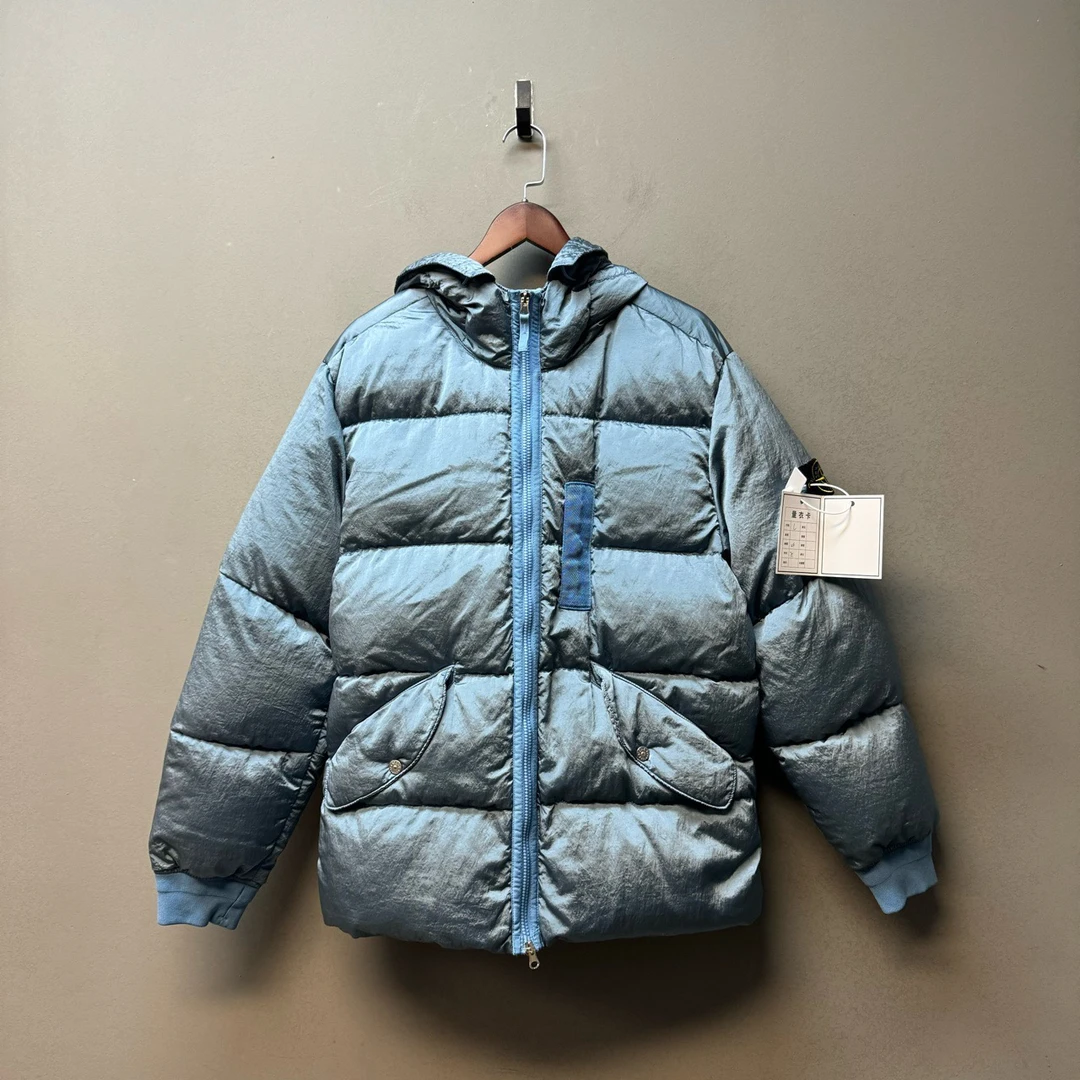stone island石头岛/04062/巅峰之作金属尼龙羽绒服 天空蓝色L码