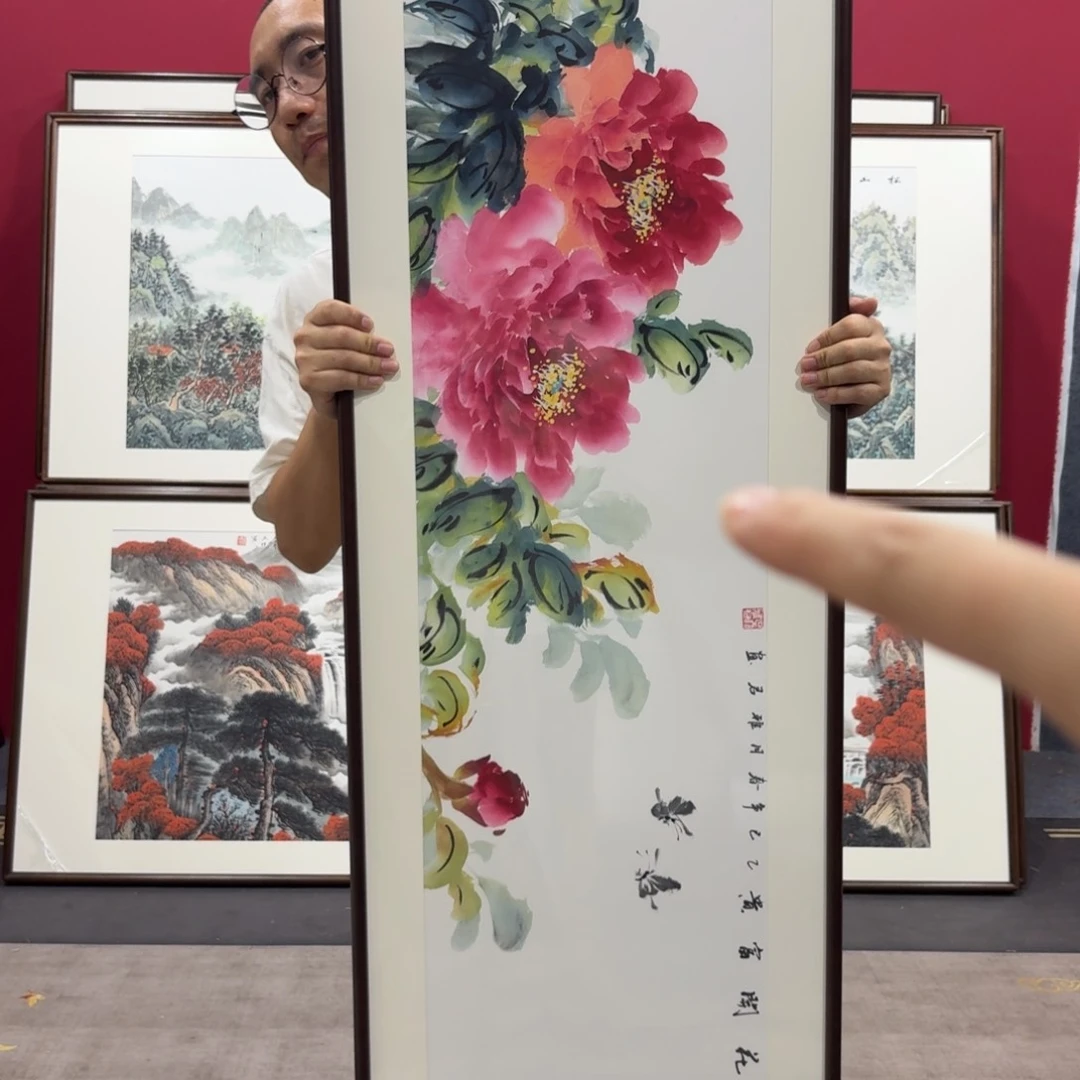 国画带框绘画160/45尺寸