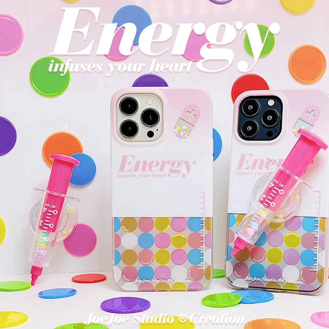 JOEJOE原创能量注射适用苹果13手机壳iPhone14promax双层12小众粉