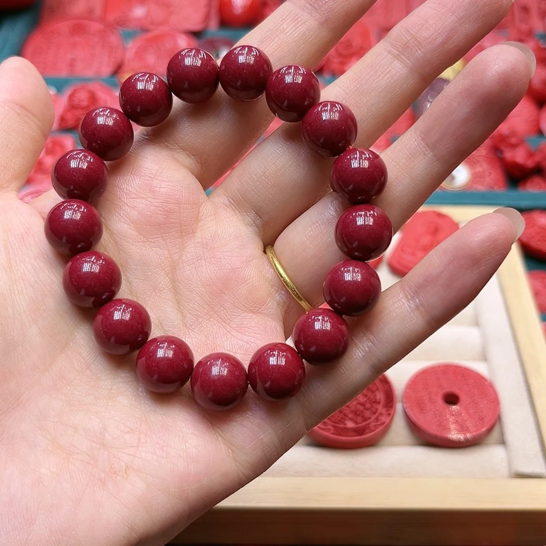 天然辰砂紫砂12mm