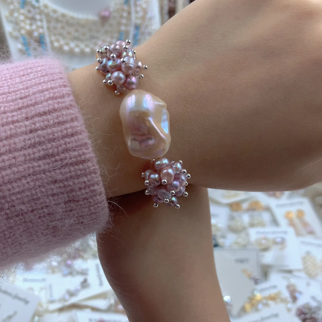 颈饰合金淡水珍珠