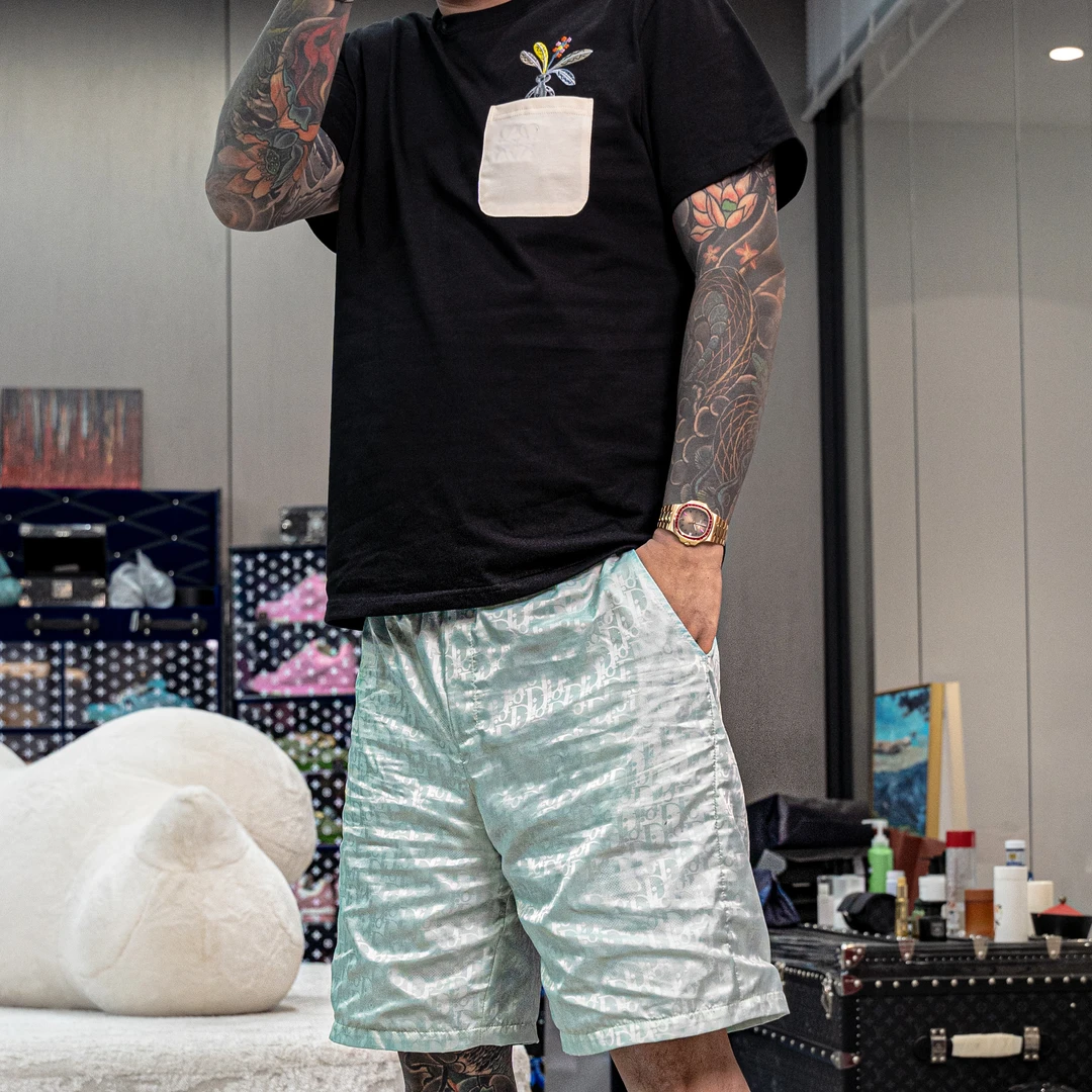 KING·BRAND  25ss小傲老花五分短裤