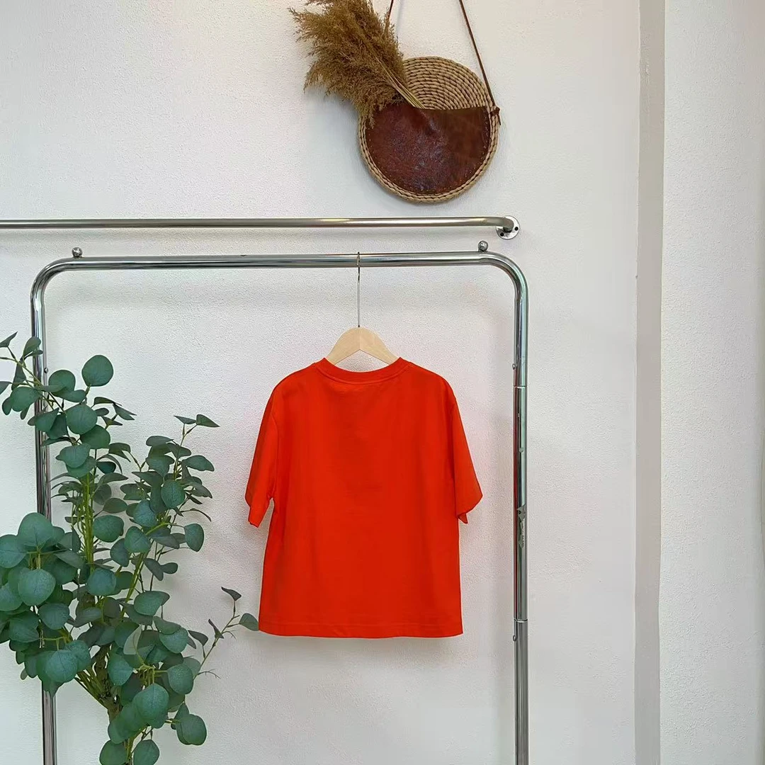 9318悠桔色短袖T恤